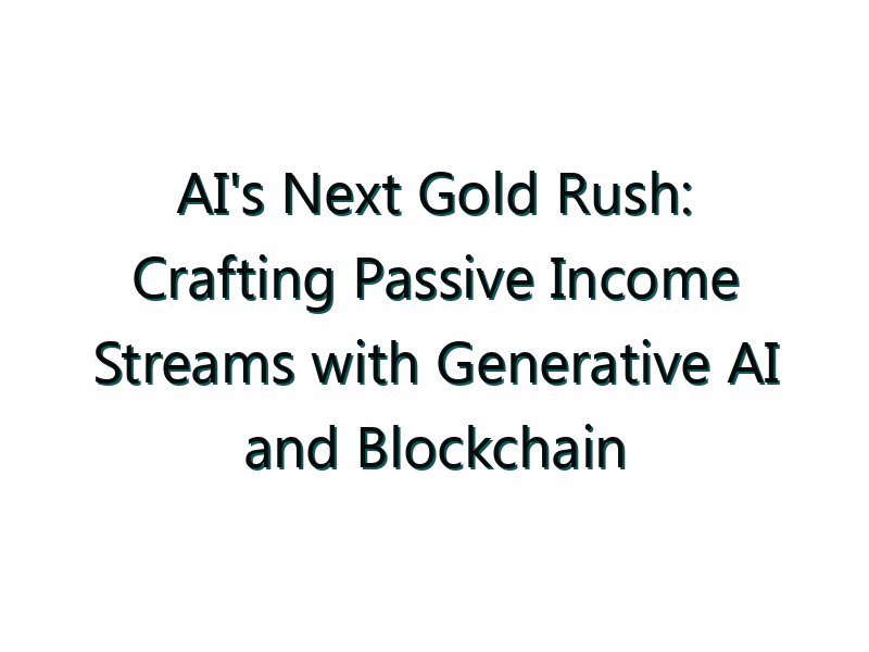 AI’s Next Gold Rush: Crafting Passive Income Streams with Generative AI and Blockchain