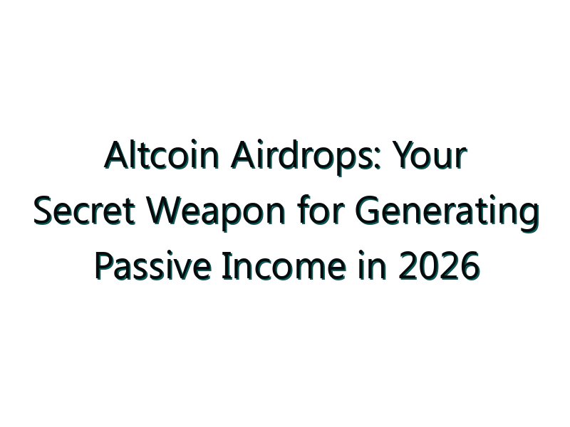 Altcoin Airdrops: Your Secret Weapon for Generating Passive Income in 2026