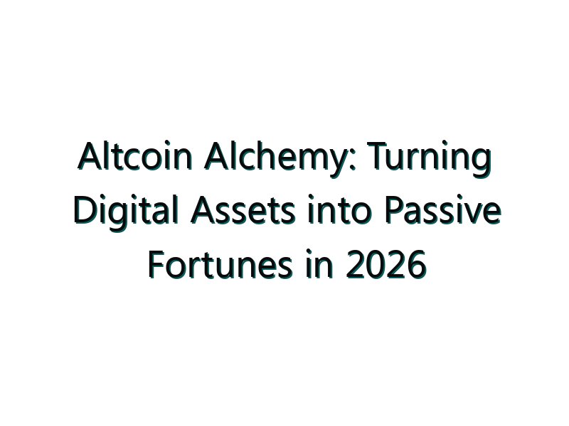 Altcoin Alchemy: Turning Digital Assets into Passive Fortunes in 2026