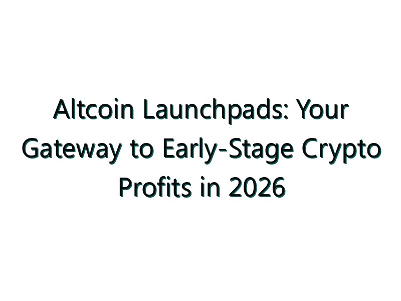Altcoin Launchpads: Your Gateway to Early-Stage Crypto Profits in 2026