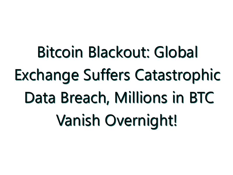 Bitcoin Blackout: Global Exchange Suffers Catastrophic Data Breach, Millions in BTC Vanish Overnight!
