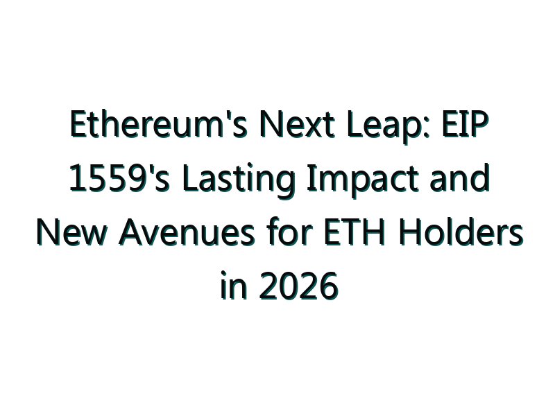 Ethereum’s Next Leap: EIP 1559’s Lasting Impact and New Avenues for ETH Holders in 2026