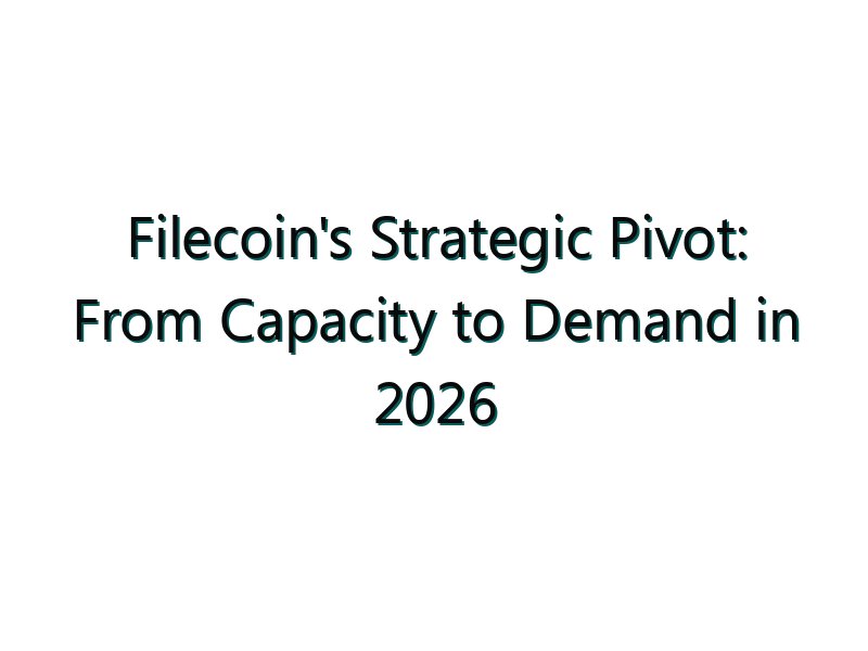 Filecoin’s Strategic Pivot: From Capacity to Demand in 2026