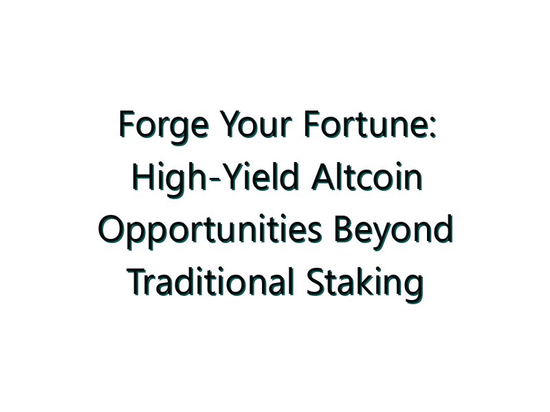 Forge Your Fortune: High-Yield Altcoin Opportunities Beyond Traditional Staking