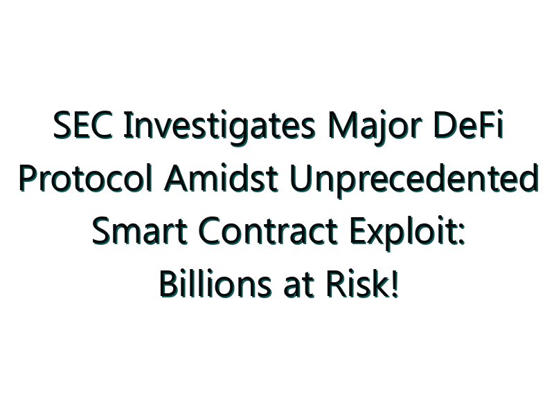 SEC Investigates Major DeFi Protocol Amidst Unprecedented Smart Contract Exploit: Billions at Risk!