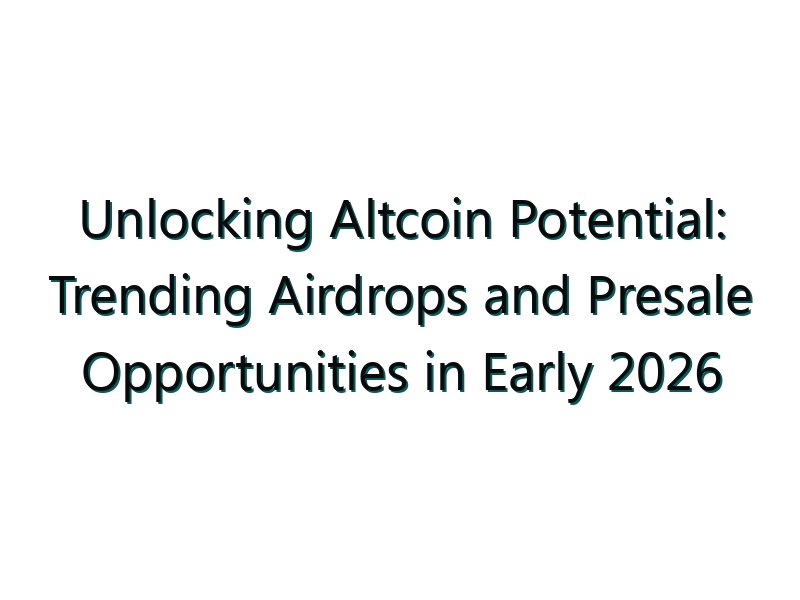 Unlocking Altcoin Potential: Trending Airdrops and Presale Opportunities in Early 2026