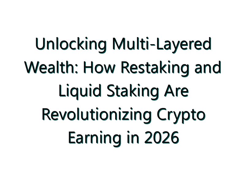 Unlocking Multi-Layered Wealth: How Restaking and Liquid Staking Are Revolutionizing Crypto Earning in 2026